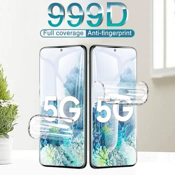 2in 1 Hidrogelu Filmu Par Samsung Galaxy S20 FE S20 S21 Plus Ultra Ekrāna aizsargplēvi Samsung S20fe S21 Ultra Objektīva Stikla