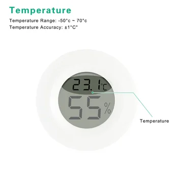 2In1 Termometru, Higrometru, Mini LCD Digitālais Temperatūras un Mitruma Mērītājs Detektoru Thermograph Iekštelpu Istabas Instrumentu Dropshipping