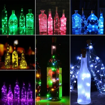 2M Led String Pudeli Gaismas Saules Powered LED Korķa Formas LED String Light Vīna Pudele Luktura Puse, Svētku Dekori Pasaku Gaismas