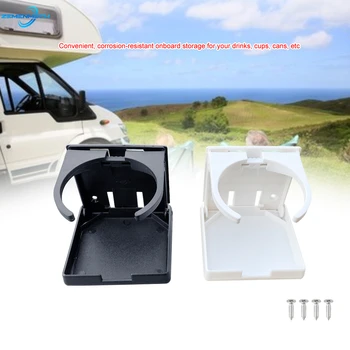 2X Jūras Aparatūras ABS Plastmasas Regulējams Locīšanas Kausa Dzert Var Pudeles Turētājs Stand Mount Automašīnas Auto Laivu, Kravas automašīnu RV Van Car Styling