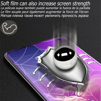 3-1 Gab 100D Pilna Hidrogelu Filmu Par Samsung Galaxy S9 S10 S8 Plus S10 E Piezīme 8 9 10 Pro S7 MALAS Mīksto Ekrāna Aizsargs, Ne Stikls