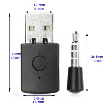 3.5 mm Bluetooth saderīgu 4.0 + EDR, USB Bluetooth saderīgu Dongle Versija USB Adapteris priekš PS4 Stabilu Sniegumu Austiņām