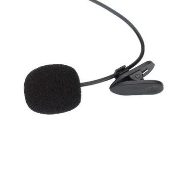 3.5 Mm Mikrofons Clip Apkakli, Kaklasaiti Mobilo Tālruņu Runājot Lekciju 1,5 m Stiprinājuma Apskava Vokālā Audio Atloks Mikrofoni