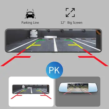3 in 1 Automašīnas Atpakaļskata Spoguļa Kamera 4G Android GPS Navigācijas ADAS 1080P Dash Cam Auto Reģistrators WiFi Video Reģistratoru DVR