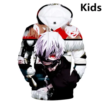 3 Līdz 14 Gadiem, Bērni pelēkā vārna Tokyo Vampīrs 3D Iespiesti Hoodies zēnu/meiteņu Krekls ar garām Piedurknēm Karikatūra džemperi, Topi Pusaudžu Apģērbi