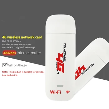 300Mbps 4G LTE USB Modemu, Tīkla Adapteris Ar WiFi Hotspot SIM Kartes 4G Bezvadu Maršrutētāju, Win XP, Vista 7/10 M ac 10.4 IOS