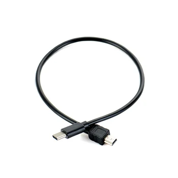 30cm USB Type C 3.1 Vīriešu Mini USB 5 Pin B Male Plug Converter OTG Adapteri Izraisīt Datu Kabelis Macbook Mobilo