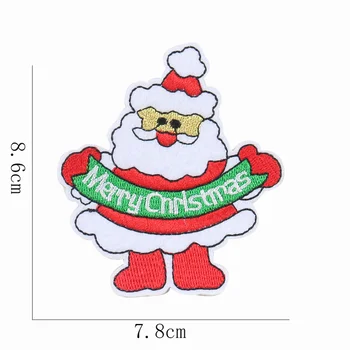 30PCS Karikatūra Santa Klauss, Ziemassvētku Eglīte Plāksteri Ziemassvētku Motīvu Izšuvumi Aplikācijas Dzelzs Pārskaitījumu uz Apģērba Piederumi