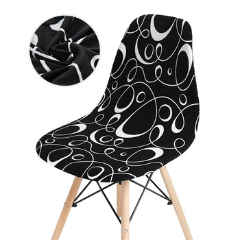 34 Krāsas Apvalks Krēsla Pārsegs Elastīgs Īsu Aizmugurējo Krēslu Pārvalki Sēdekļu Pārvalki Eames Eiropas Stila Mājas, Bārs, Banketu Ēdamistaba