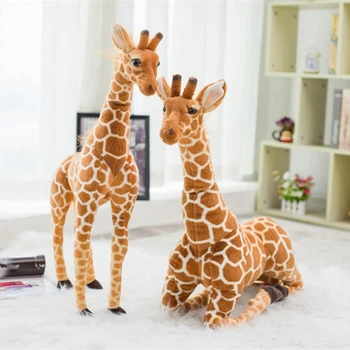35-120cm Milzu Reālajā Dzīvē Žirafe Plīša Rotaļlietas Augstas Kvalitātes mīkstās Lelles Mīkstas Bērniem Bērniem Bērnu Dzimšanas dienas Dāvanu, Istabas Dekori