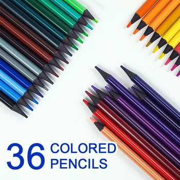 36 Lapis De Rk Finest Koka Bezmaksas Krāsainu Zīmuļi Bērniem, Zīmēšanas un Mākslas Skolas Piederumi