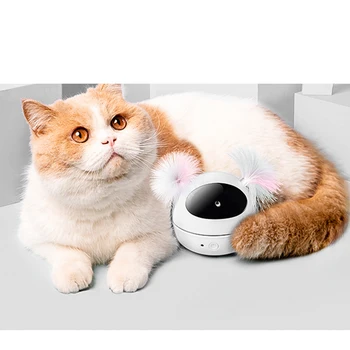 360 Grādu Automātiskā Kaķis Bumbu Rotaļlietas, Interaktīvo Smart Teasing Pet LED Lāzera Smieklīgi Elektronisko Pet Visiem Kaķiem