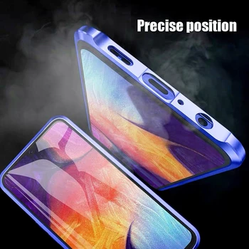 360 Pilnīgu Aizsardzību Magnētisko Case For Samsung Galaxy A71 A51 A70 A50 A31 M31 A11 A30 A7 A40 A41 M21 A8 A9 A10 2018 Dubultā Stikla