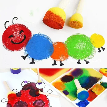 39pcs/set Radošo Sūklis Sukas Smieklīgi Zīmēšanas Rotaļlietas Bērniem Diy Putu Apgleznošana Grafiti Otu, Krāsošanas Piederumi Mākslas Amatniecības Kopu