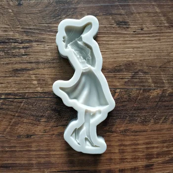 3D DIY Modes Sieviete Skaista Meitene Silikona Kūka Pelējuma Pomādes Kūka Pelējuma Šokolādes Cepšanas Rīku, Virtuves Piederumi