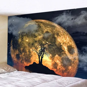 3D Drukas Jūras Moonsun Sienas Dekoru, Sienas Karājas Gobelēns, lai Guļamistaba, Dzīvojamā Istaba Dekori Telpu Dekorēšana 9 Izmēra 330x220cm