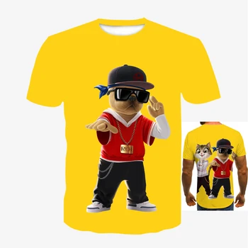 3d Dzīvnieku Drukas Vīriešu Ikdienas Tshirt Dīvaini, Hip-Hop Harajuku Stils T Krekls Hip Hop Pāri Modes Lielgabarīta T-Krekls Apģērbi