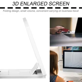 3D Paplašinātās Mobilā Tālruņa Ekrāna Lupa HD Video Pastiprinātāju Statīva Stiprinājuma Filmu, Spēli Tiešraidē Palielināmo Locīšanas Tālruņa Turētājs