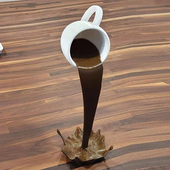 3D Peldošās Izliešanu Kafijas Tasi Galda Figūriņas Interjera Puse Bārs Sveķu Krūze Piegādes Creative Stikla Apturēšanu Vīna Pot