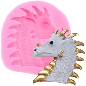 3D Pūķis Dinozauru Lieldienu Olas Silikona Veidnes Pomādes Kūka Dekorēšanas Instrumentiem, Sveķi, Māla Ziepes Pelējuma Konfektes, Šokolādes Gumpaste Veidnes