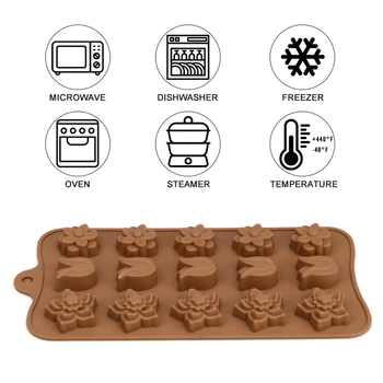 3D Silikona Šokolādes Pelējuma Šokolādes Nonstick Pelējuma Jelly Pudiņš Pelējuma Konfektes Veidnes Cepšanai DIY Virtuves Kūka Bakeware Rīki