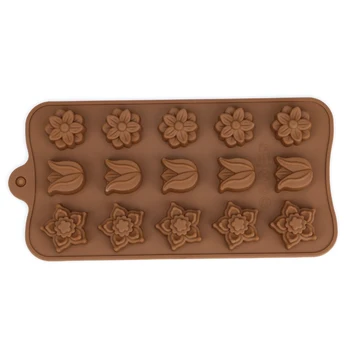 3D Silikona Šokolādes Pelējuma Šokolādes Nonstick Pelējuma Jelly Pudiņš Pelējuma Konfektes Veidnes Cepšanai DIY Virtuves Kūka Bakeware Rīki