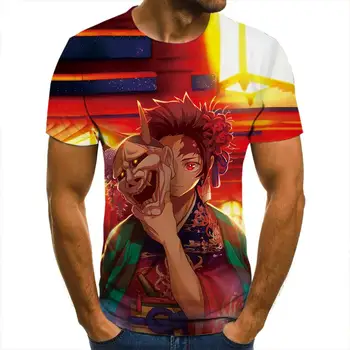3d T -Krekls Demon Slayer Uguns Apģērbu Vīriešiem, Sievietēm, Bērniem Īsās Piedurknes Cool Tees Modes Gadījuma Vasaras Zēns Meitene Bērniem Streetwear