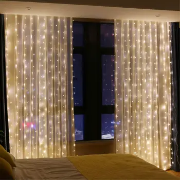 3M LED Pasaku Gaismas Vainags Tālvadības Aizvara Lampiņa USB String Gaismas vainags pie loga Ziemassvētku Rotājumi Mājās