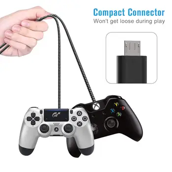 3m Micro USB Kabelis PS4 un Xbox Viens Kontrolieris Lādētāja Lādēšanas Kabeli 2.0 High Speed Data Sync Vadu Tips-c Tālruņa Lādētāju