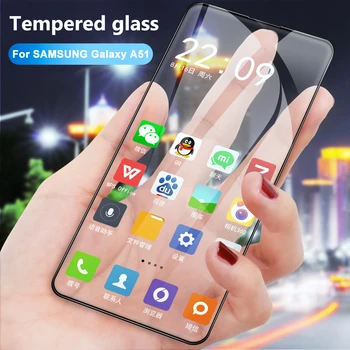 3PCS Rūdīta Stikla Samsung Galaxy A51 A71 M51 M31 M31S Pilnībā Segtu Ekrāna Aizsargs Filmu Samsung M11 M21 M30S M30 M01