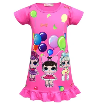3~10 Gadus Vecs Lol Pārsteigums Lelle Karikatūra Modelis Jauno Modes Meitenēm Vasaras Kleita Pidžamas, Svārki Bērniem Apģērbi Meitenēm