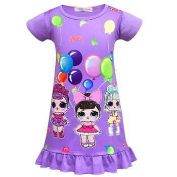 3~10 Gadus Vecs Lol Pārsteigums Lelle Karikatūra Modelis Jauno Modes Meitenēm Vasaras Kleita Pidžamas, Svārki Bērniem Apģērbi Meitenēm