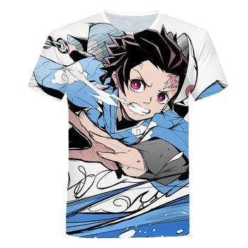 4-14 Gadiem Vasaras Bērnu Samurai Īsām Piedurknēm Meitene Gadījuma T-Krekls Karikatūra Drēbes, Zēns Japāna Harajuku Anime Tee