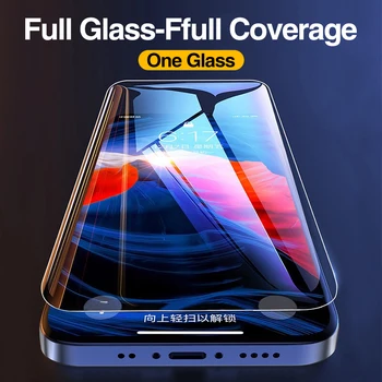 4 gabali pilna vāks rūdīta stikla screen protector for iPhone 6 7 8 Plus stiklu plēves iPhone 11 Pro X XR XS MAX 12 Pro Max