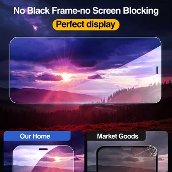 4 gabali pilna vāks rūdīta stikla screen protector for iPhone 6 7 8 Plus stiklu plēves iPhone 11 Pro X XR XS MAX 12 Pro Max