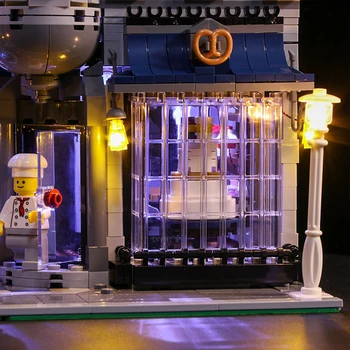 4 Iepakojumos, kas Mirgo Led Light Komplekts Pilsētas Ielu Vienu Lampu, Akumulatoru Kastes USB Savietojams Legoeds Pin/ Creator Māja DIY Rotaļlietas
