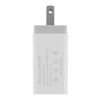 4 Portu USB Lādētājs Adapteris 5V ES Plug Mobilo Telefonu Universālo USB Travel Lādētāju Ar Indikatoru ES / ASV Plug Vairāku Ostas