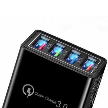 4 USB Ports Krāsains Ceļojumu Lādētājs Uzlādes Vadītājs Indukcijas Lādētāju, USB Quick Mobilā Tālruņa Lādētājs, Telefona Adapteri
