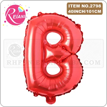 40 collu Sarkanā lielo izmēru Numuru Burtu alfabēts Folija Hēlija Peldēt Baloni Dzimšanas dienas svinības Svētku dekorēšana Gaisa bumbu globos