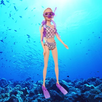 42 gab. Vasaras Modes Apģērbu Jūras Piederumiem, lai Bārbija un Ken Peldkostīmu Kurpes Peldēšana Gredzenu, Kurpes DIY Bērniem Rotaļlietas