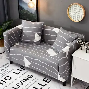47 Mūsdienu Modes Svītru Elastīgs Spēkā Dīvānu Komplekts Vienkārši Drukāt, Lai Dzīvo, RoomTight Wrap Antislip Universālā Inclusive Sofa Cover