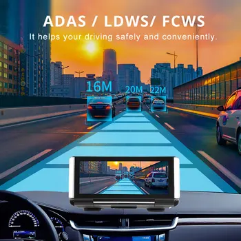 4G Dash Cam GPS Wifi Automašīnas DVR Android 8.1 ADAS Bluetooth 1080P Paneļa Navigācija Auto Video Reģistrators Kameru Novietot Monitoru