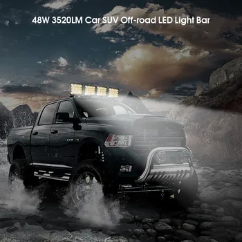 4gab Auto LED Bar Worklight 48W Offroad Darba Gaisma 12V Gaismas Miglas Lukturi 4x4 LED Traktora priekšējo Lukturu Spuldzes Prožektoru gaismā Kravas automašīnas, ATV 4 i