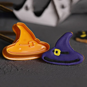 4gab Halloween Sīkfailu Pelējuma Cepumu Zīmogs 3D Sīkfailu Virzuli Kuteris DIY Ķirbju Maizes Pelējuma Sīkdatni Griezēji Virtuves Rīki