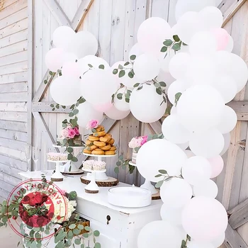 5-100gab/Set White Balloon Kāzu Vietnē Apdare Romantiska Birthday Party Festivāla Skatuves DIY Dizains Vainags Arch Izkārtojumu Piederumi