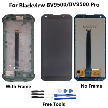5.7 Collas Blackview BV9500 LCD Displejs, Touch Screen Digitizer Montāža Ar Rāmja Rezerves Daļas BV9500 Pro