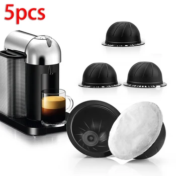 5 gab. Kafijas kapsulas kausa biroja mājas virtuve, kafijas automāts ar kafijas filtru kapsula piederumi atkārtoti lielu jaudu kauss