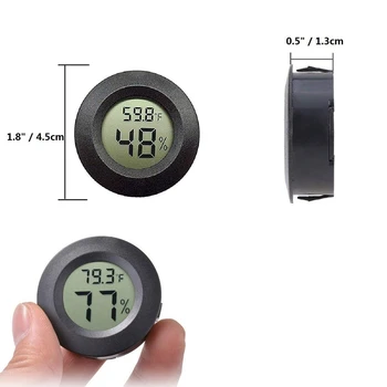 5-Pack Mini Higrometru Termometrs ar Digitālo LCD Displeju Istabas Temperatūrai un Higrometru, Mājas Birojam gaisa mitrinātāju, Humidifie