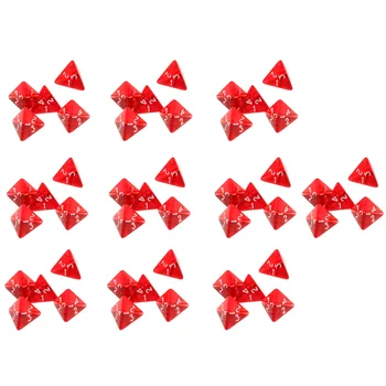50/gab Gem Multi-Sided dambretes kauliņus Polyhedral Kauliņu Komplekts D4 D&D TRPG Kausa Spēles - Sarkans