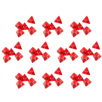 50/gab Gem Multi-Sided dambretes kauliņus Polyhedral Kauliņu Komplekts D4 D&D TRPG Kausa Spēles - Sarkans
